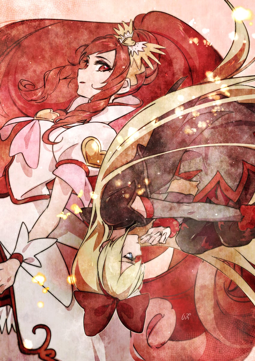 regina, madoka aguri, and cure ace (precure and 1 more) drawn by shipu_(gassyumaron)