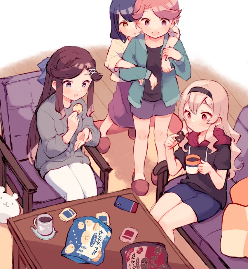 saijou claudine, tendou maya, hanayagi kaoruko, and isurugi futaba (shoujo kageki revue starlight) drawn by wato_(ko)