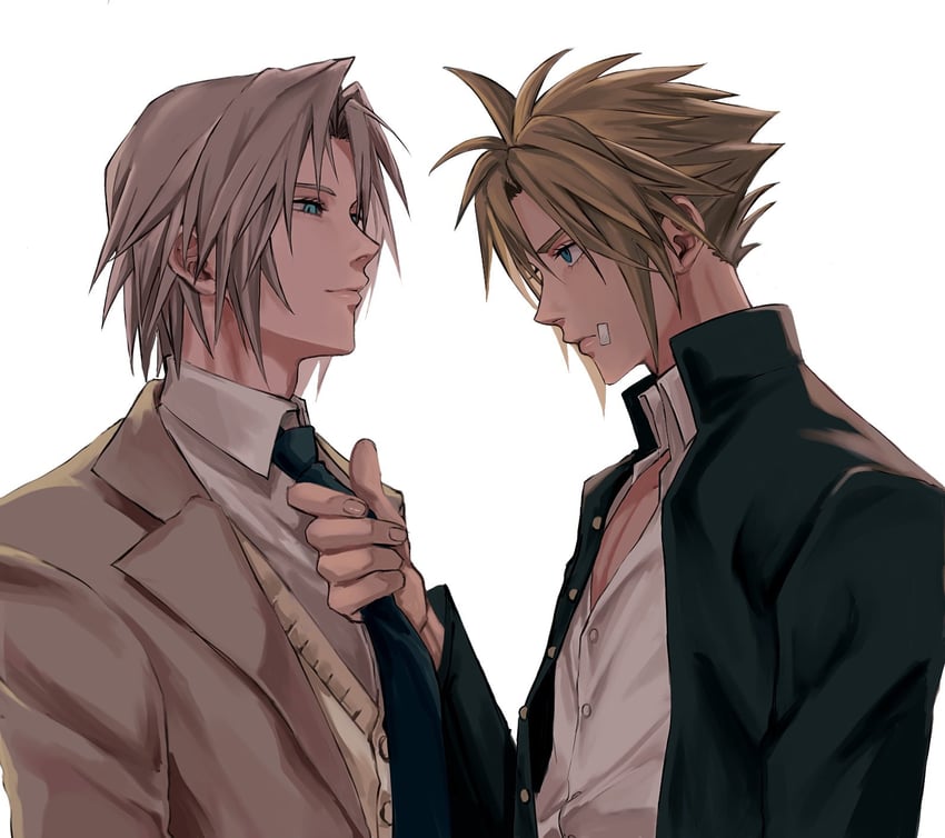 cloud strife and sephiroth (final fantasy and 2 more) drawn by miyabi120232