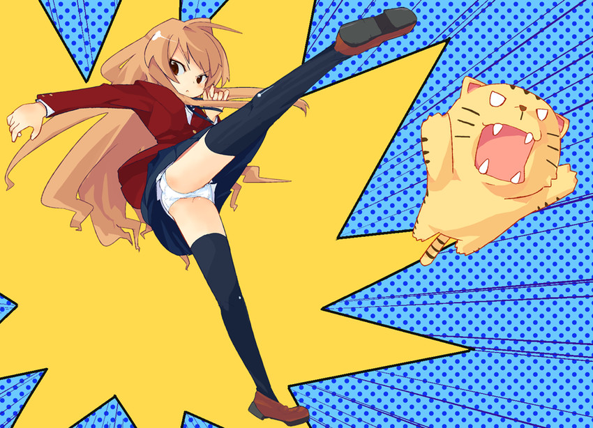 aisaka taiga and palmtop tiger (toradora!) drawn by nanasuke