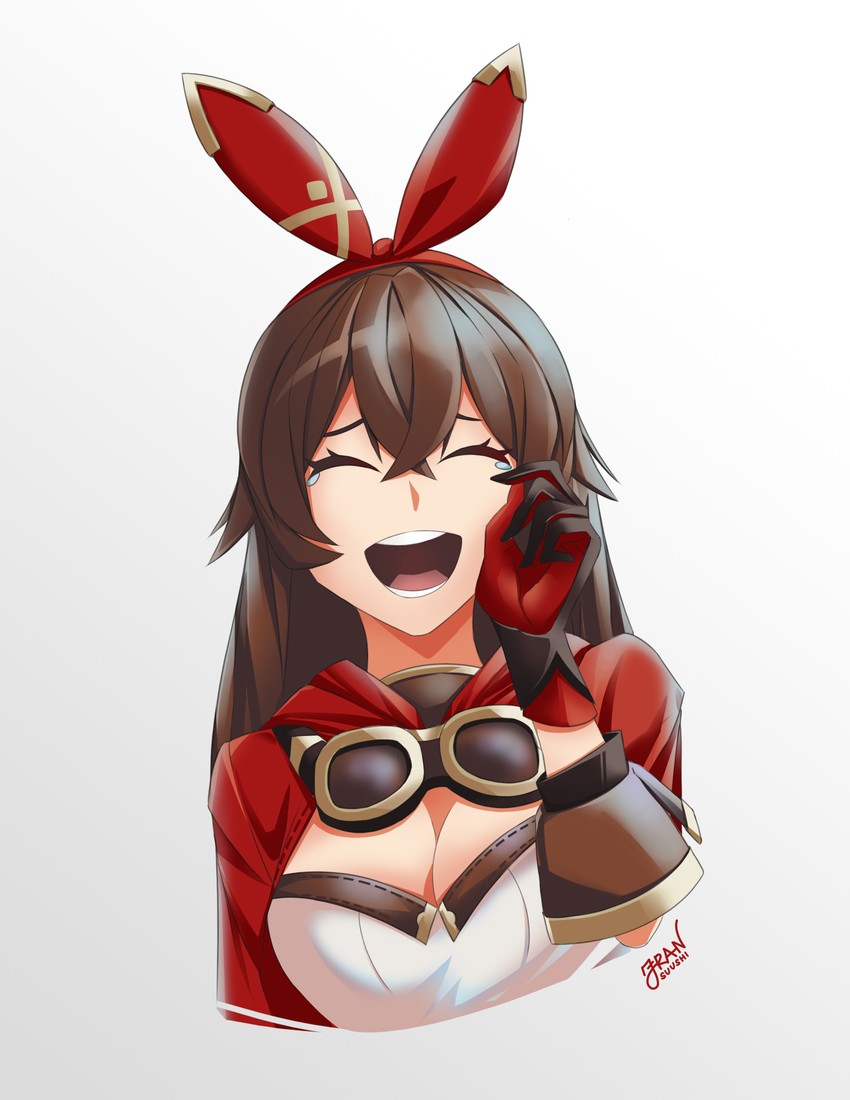 amber (genshin impact) drawn by fransuushi