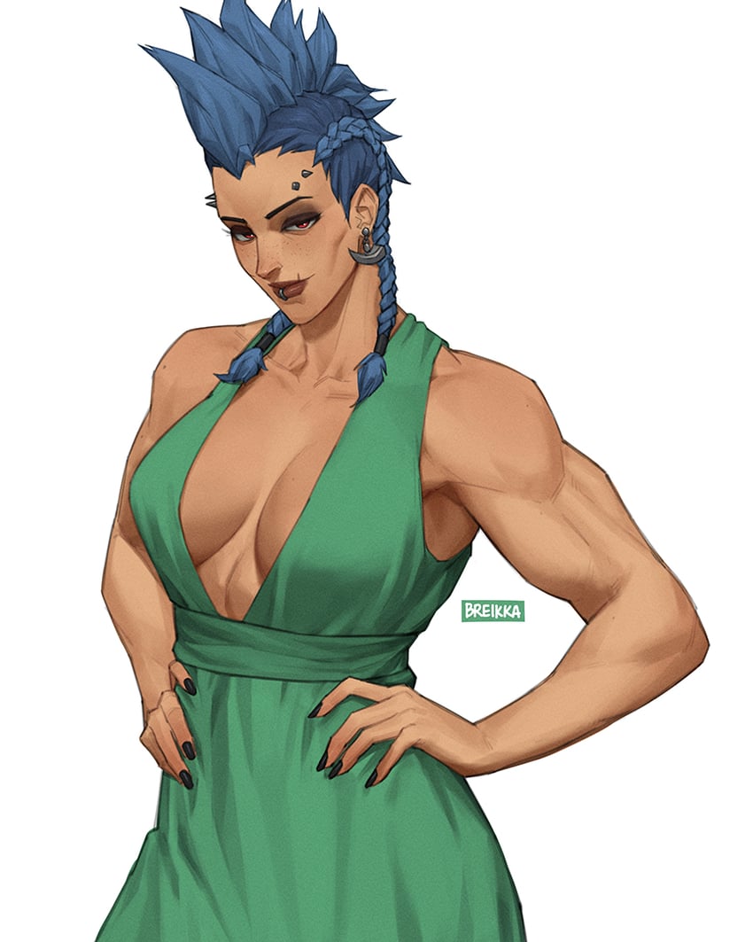 junker queen (overwatch and 1 more) drawn by breikka