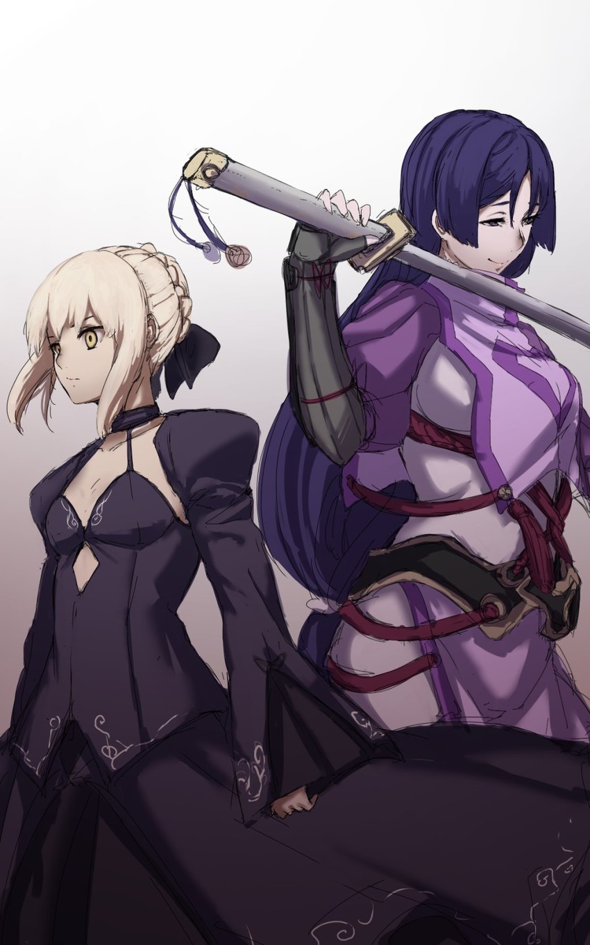 artoria pendragon, saber alter, and minamoto no raikou (fate and 1 more) drawn by terimayo