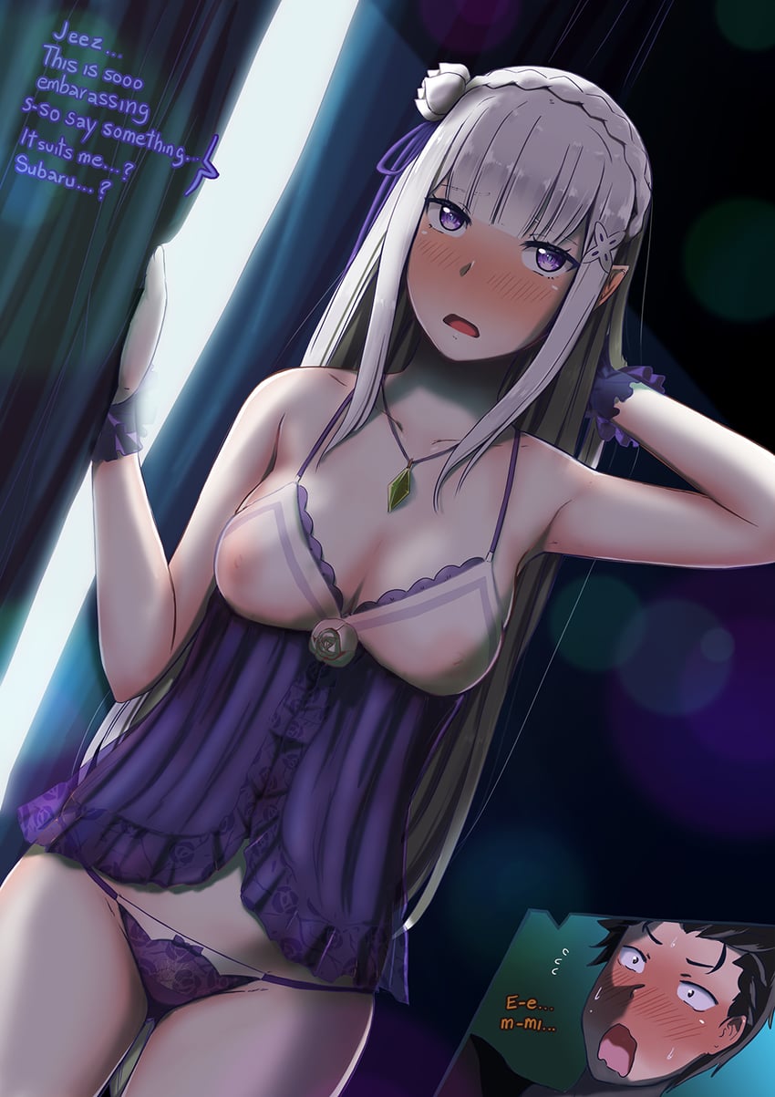 emilia and natsuki subaru (re:zero kara hajimeru isekai seikatsu) drawn by gabuillust