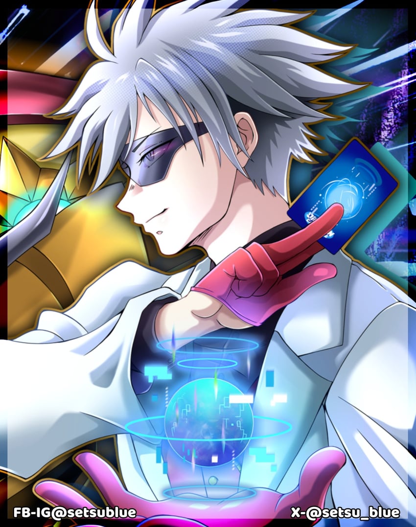 omegamon, omegamon x-antibody, and cool boy (digimon and 2 more) drawn by setsu_blue