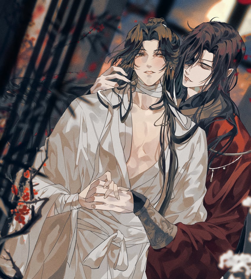 xie lian and hua cheng (tianguan cifu) drawn by ronpu_cooing