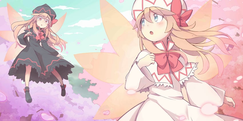lily white and lily black (touhou and 1 more) drawn by yutamaro