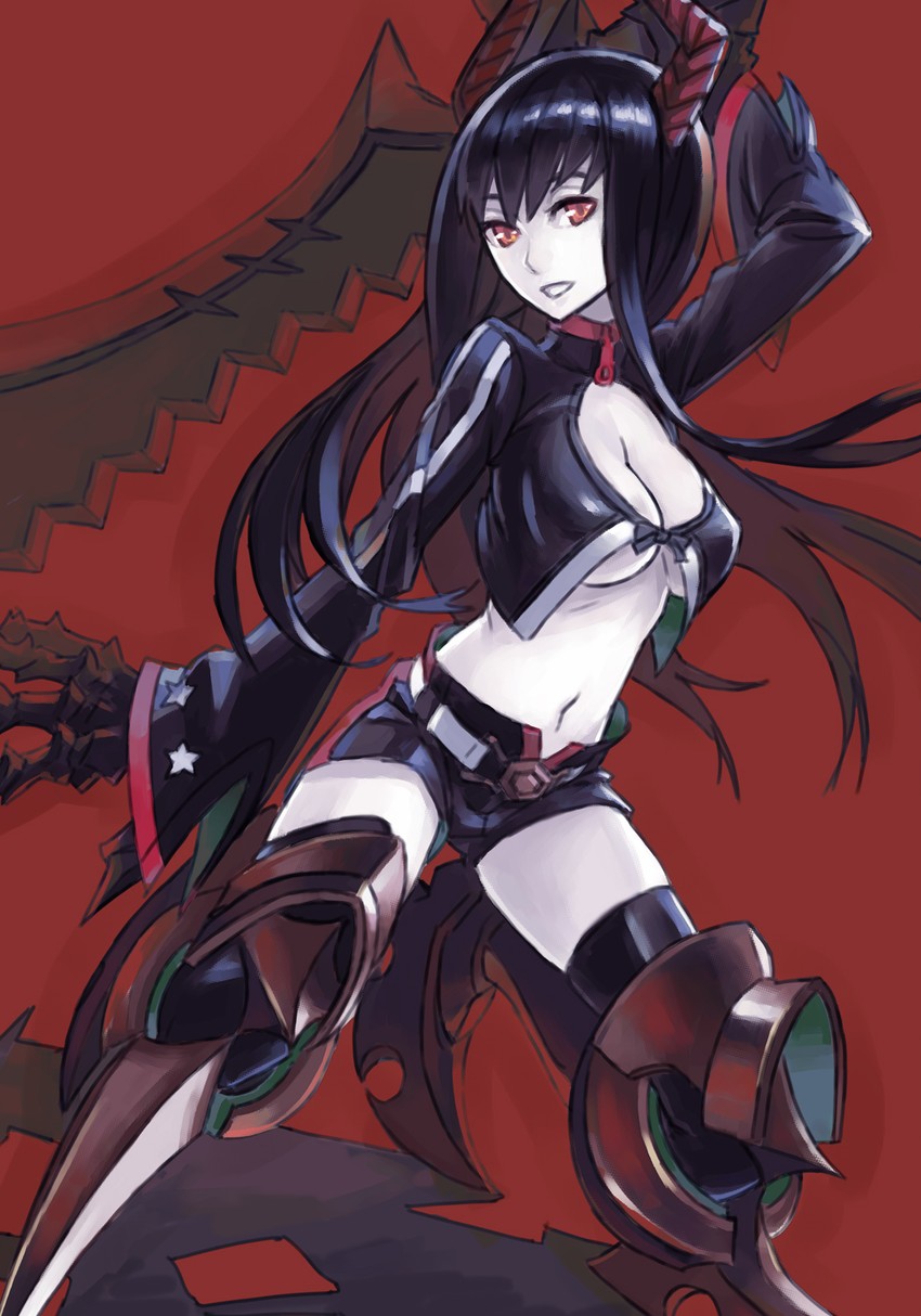 black gold saw (black rock shooter) drawn by utu_(ldnsft)