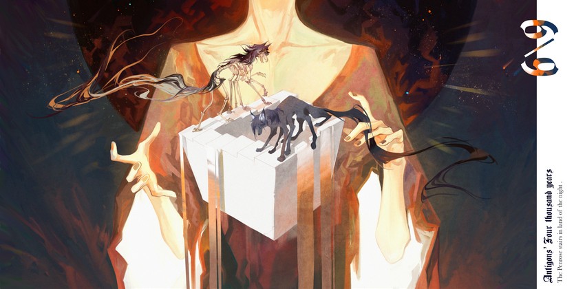 evernight goddess and antigonus (lord of the mysteries) drawn by misty922