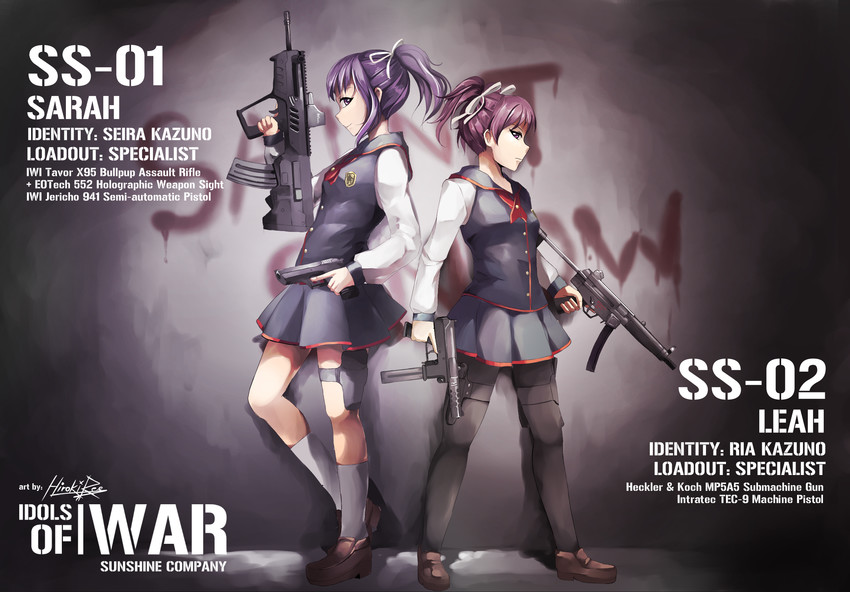 kazuno sarah and kazuno leah (love live! and 1 more) drawn by hiroki_ree