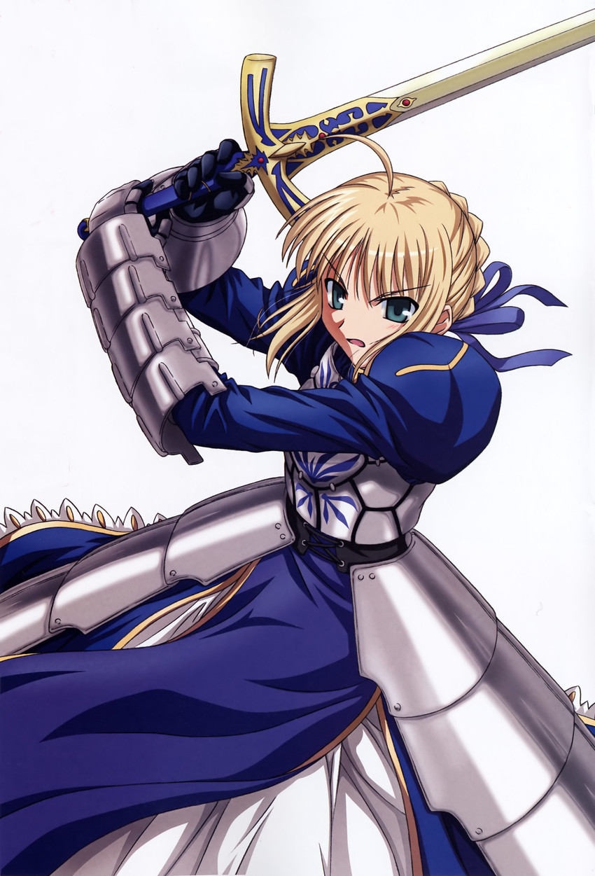 artoria pendragon and saber (fate and 1 more) drawn by ishihara_megumi