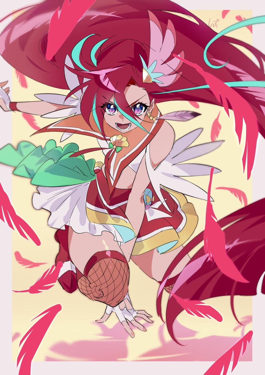 takizawa asuka and cure flamingo (precure and 1 more) drawn by shipu_(gassyumaron)
