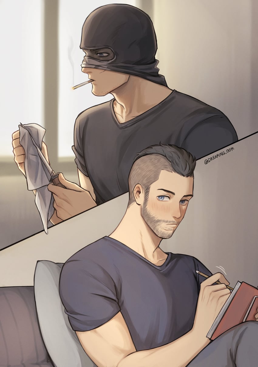 ghost and soap (call of duty and 1 more) drawn by dreaming_oor