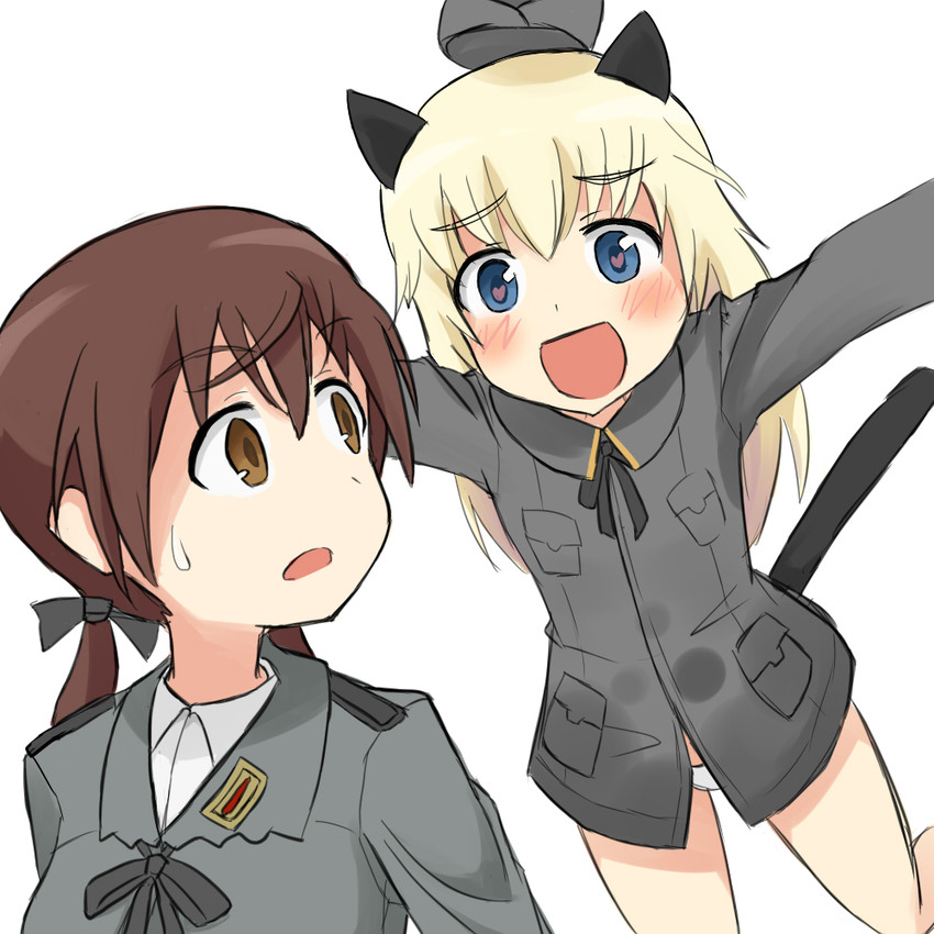 gertrud barkhorn and helma lennartz (world witches series and 2 more) drawn by aiueo
