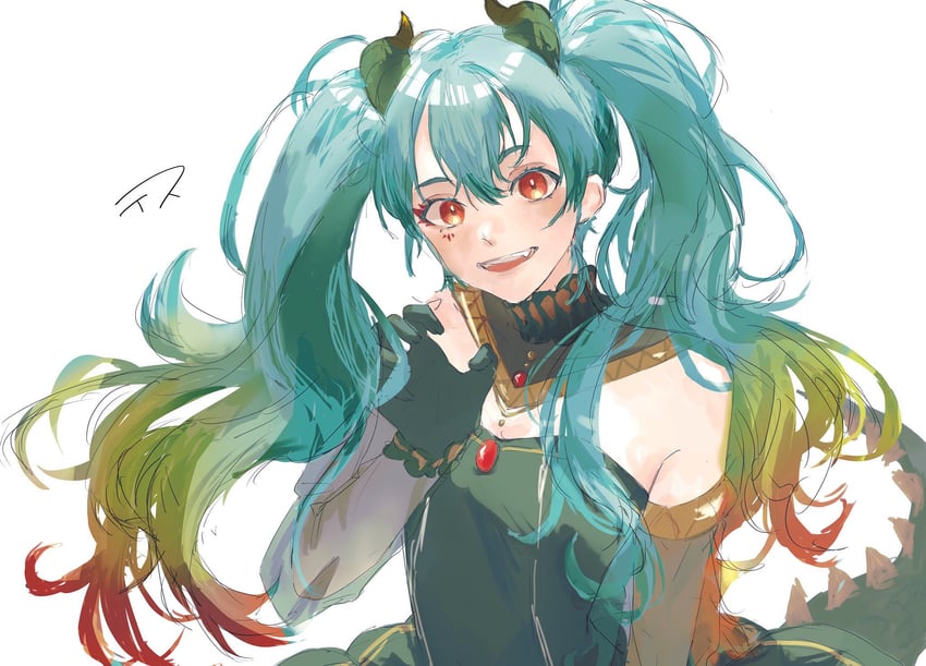 hatsune miku (vocaloid and 1 more) drawn by tesu_(evux3242)
