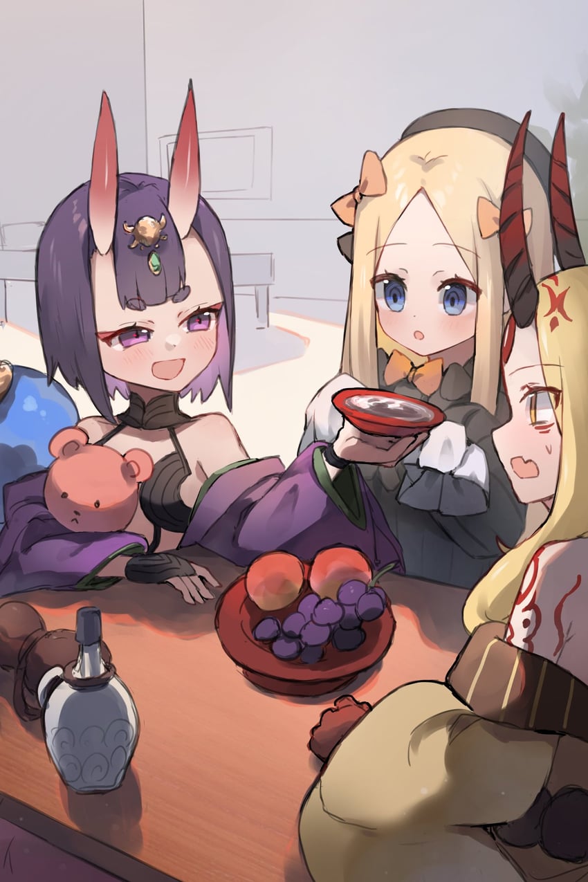 abigail williams, shuten douji, and ibaraki douji (fate and 1 more) drawn by miya_(miyaruta)
