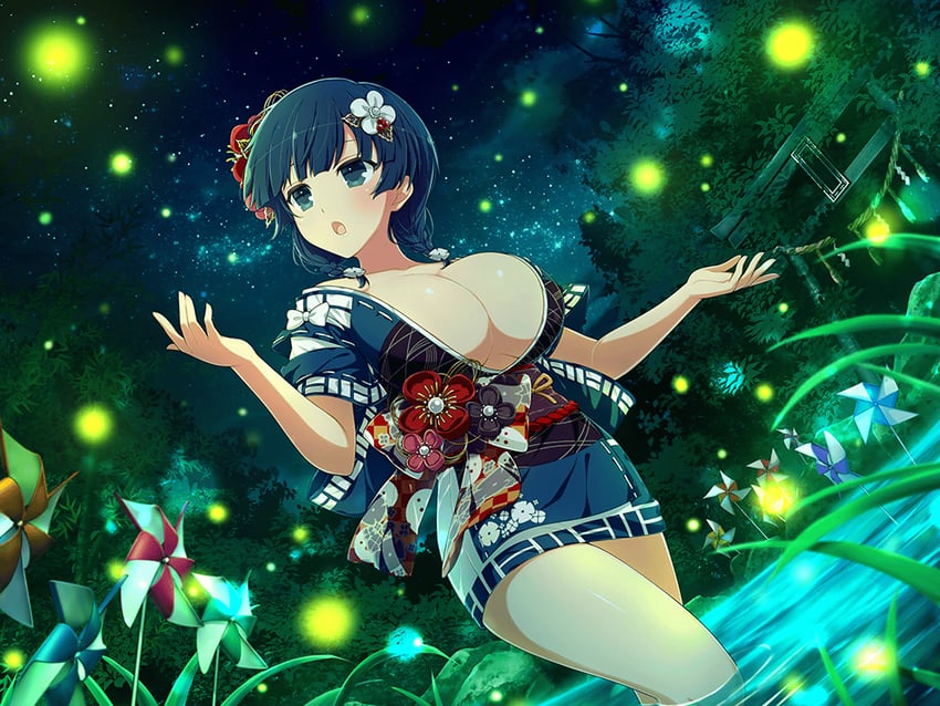 yozakura (senran kagura and 1 more) drawn by yaegashi_nan
