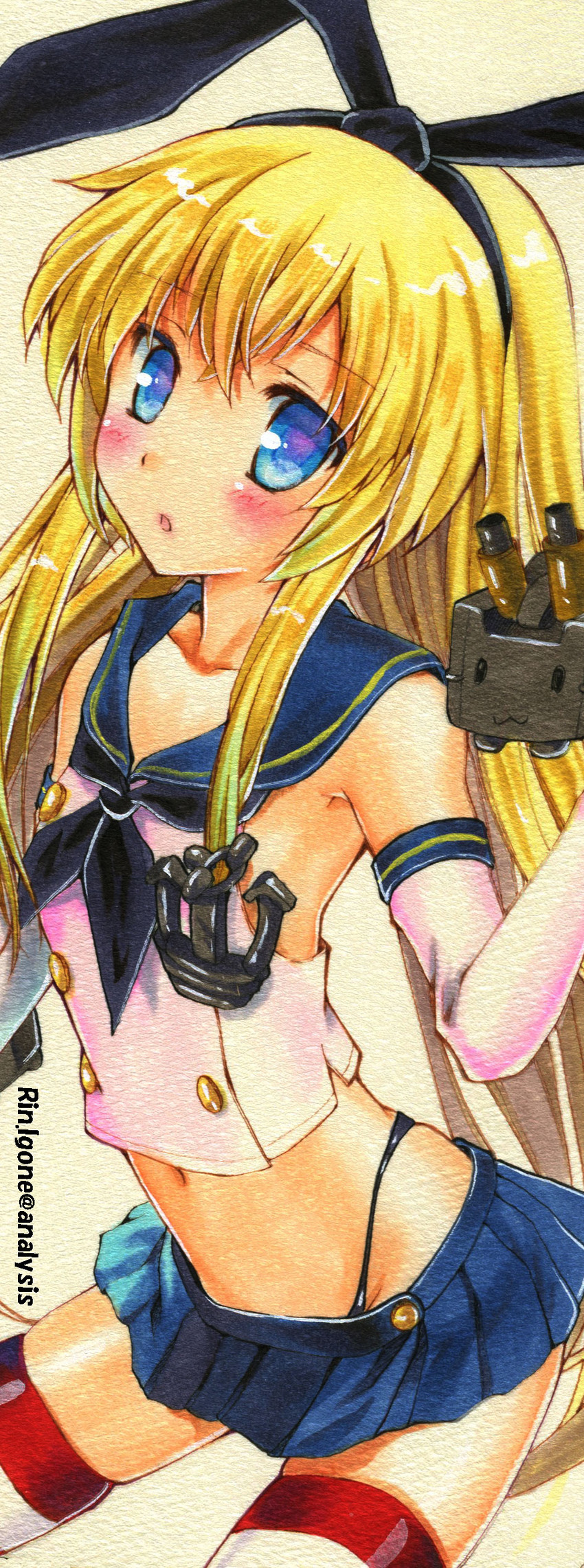 shimakaze and rensouhou-chan (kantai collection) drawn by igone_rin