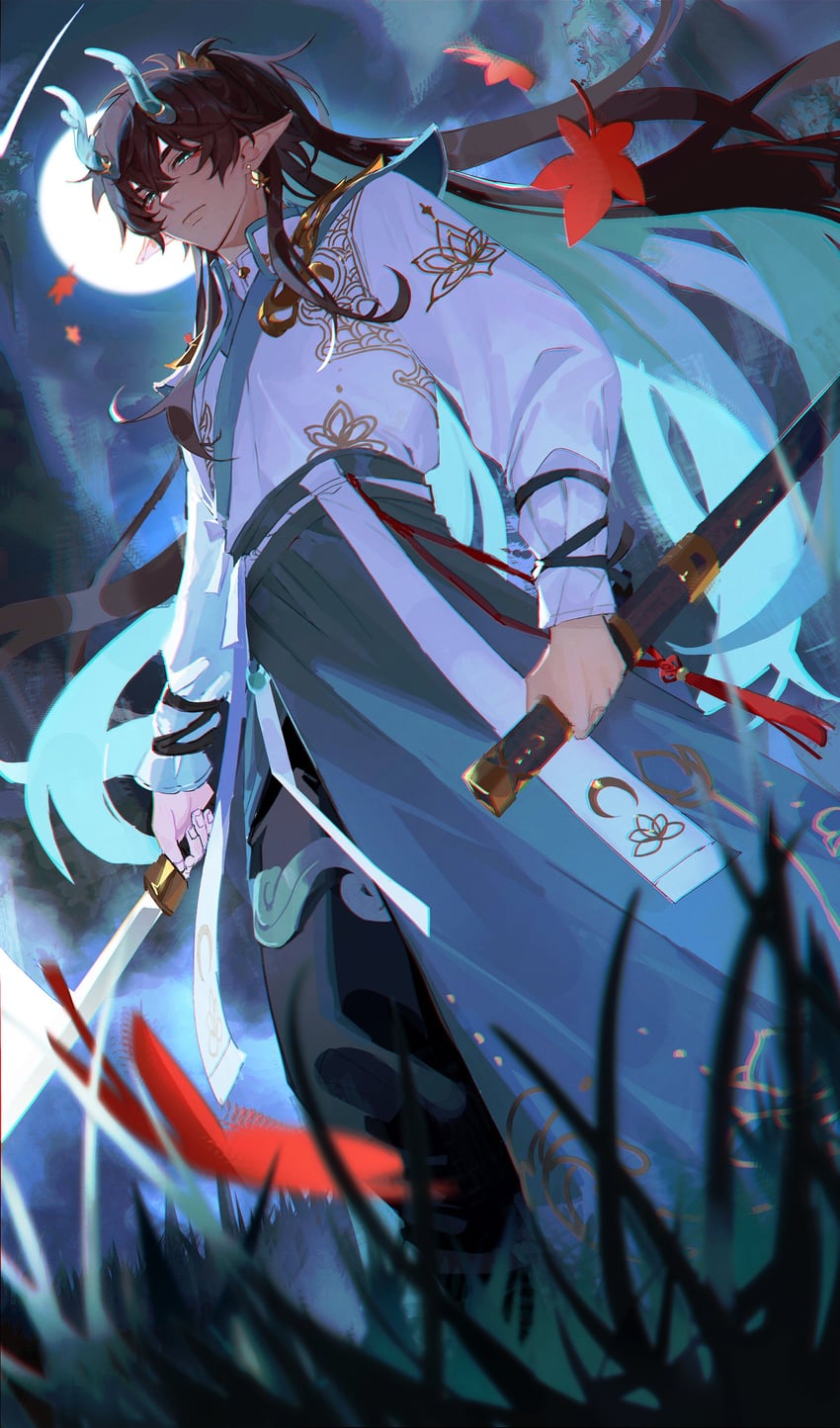 dan heng (honkai and 1 more) drawn by kkaags