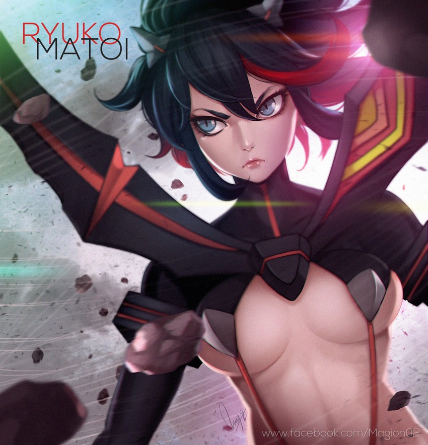 matoi ryuuko and senketsu (kill la kill) drawn by magion02
