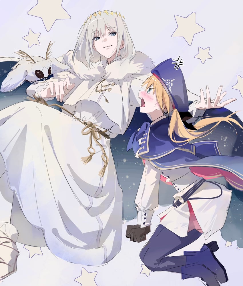 artoria pendragon, artoria caster, oberon, and blanca (fate and 1 more) drawn by gamdol_1
