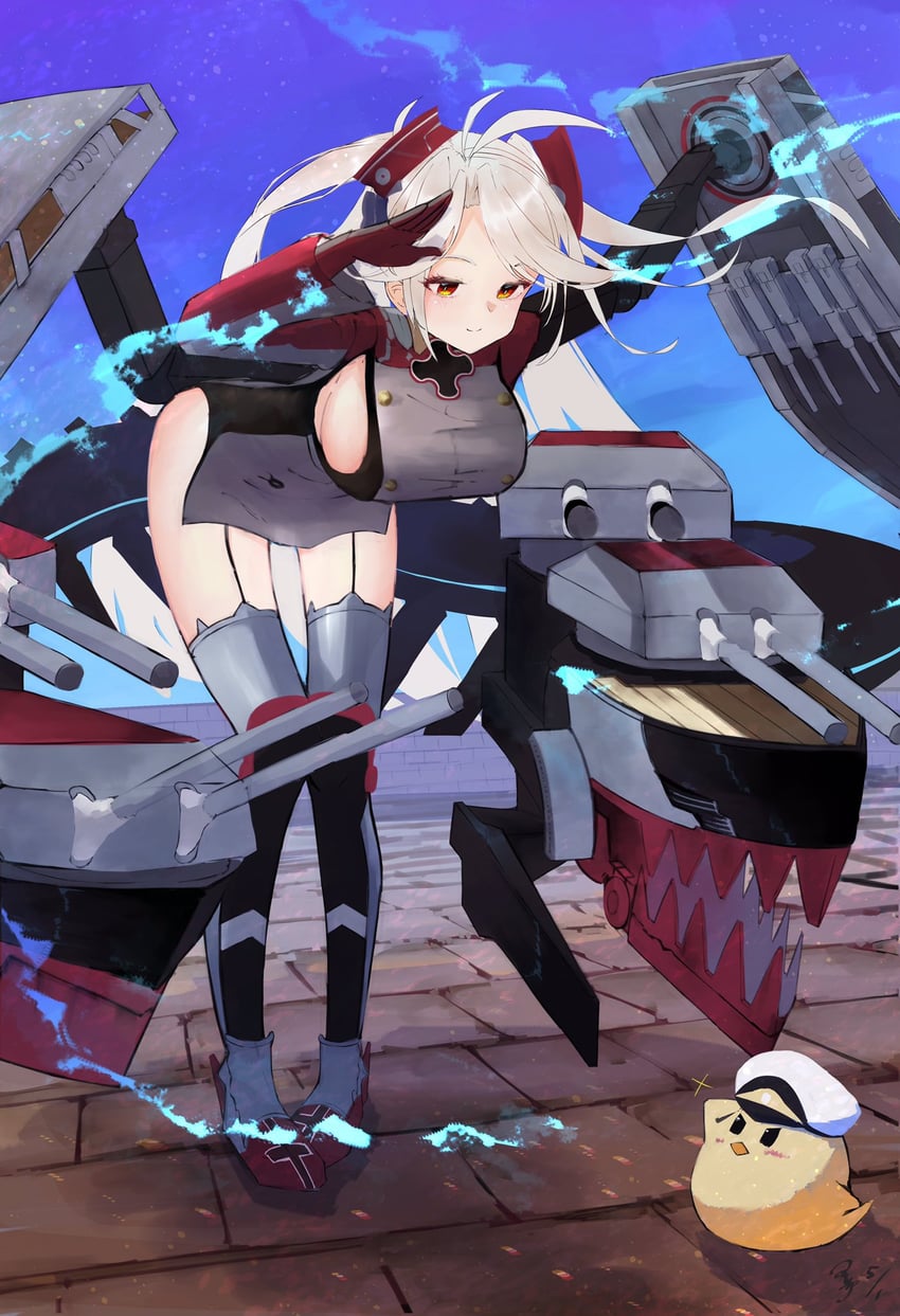 manjuu and prinz eugen (azur lane) drawn by merudaos_r