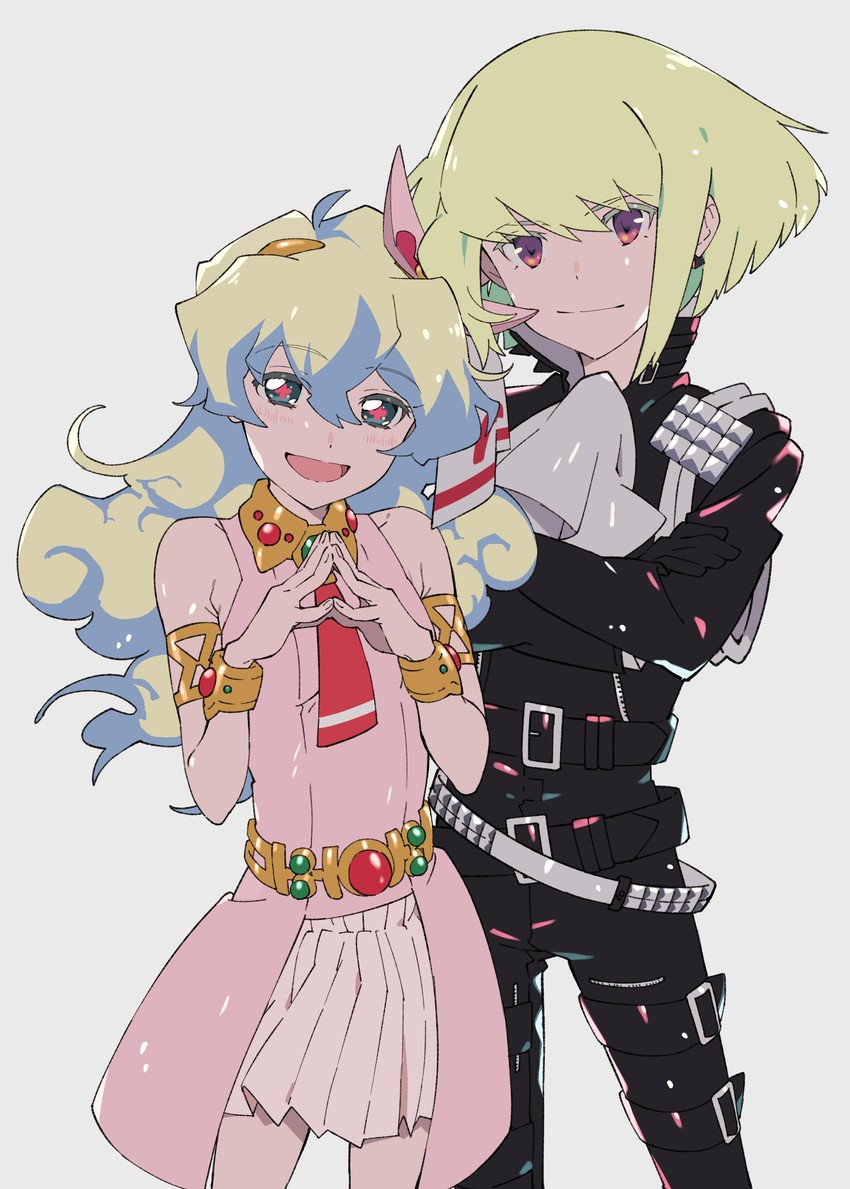 nia teppelin and lio fotia (tengen toppa gurren lagann and 1 more) drawn by shirikon