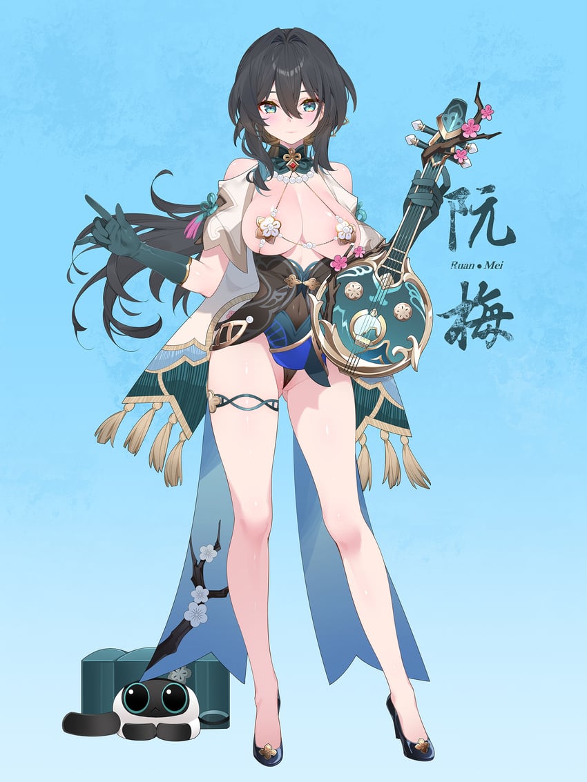 ruan mei (honkai and 1 more) drawn by waterring