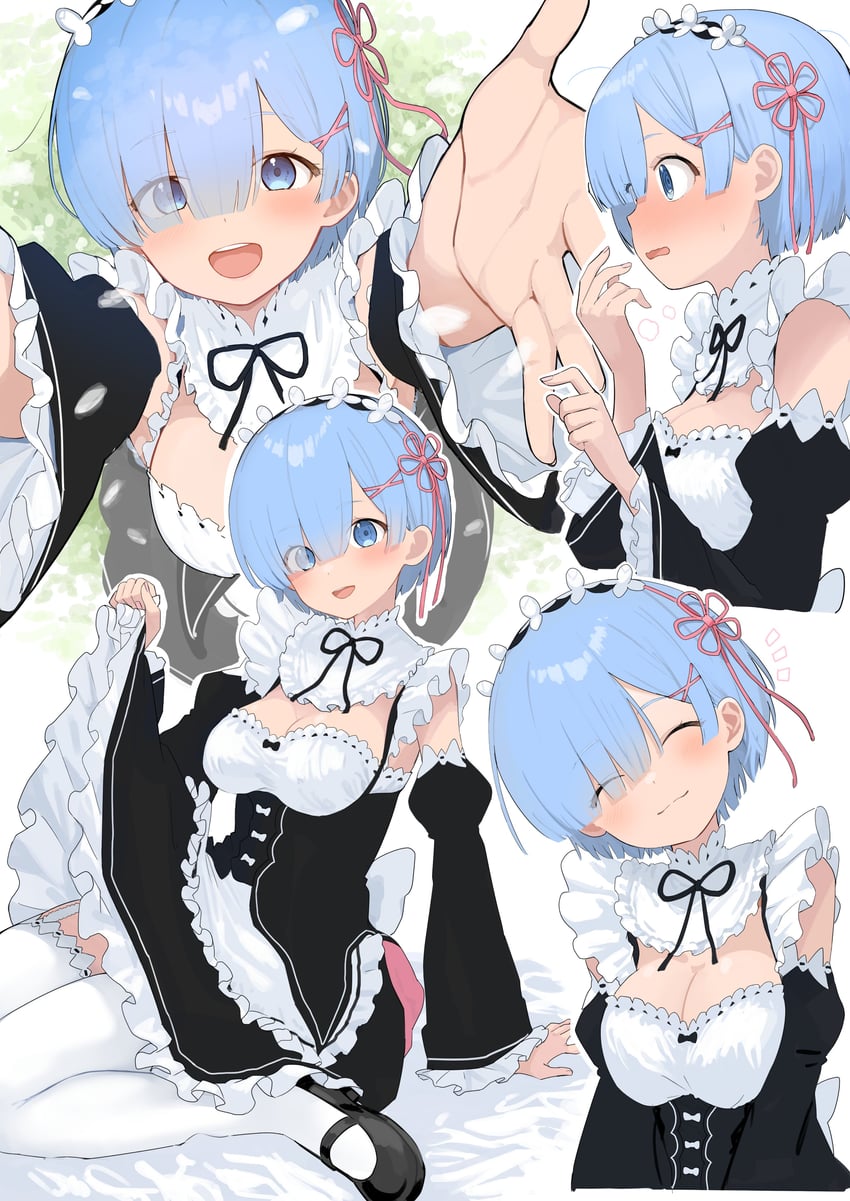 rem (re:zero kara hajimeru isekai seikatsu) drawn by mameroku