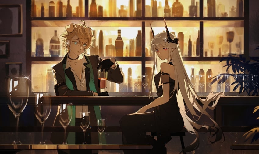 mudrock and tequila (arknights and 1 more) drawn by butterfly768