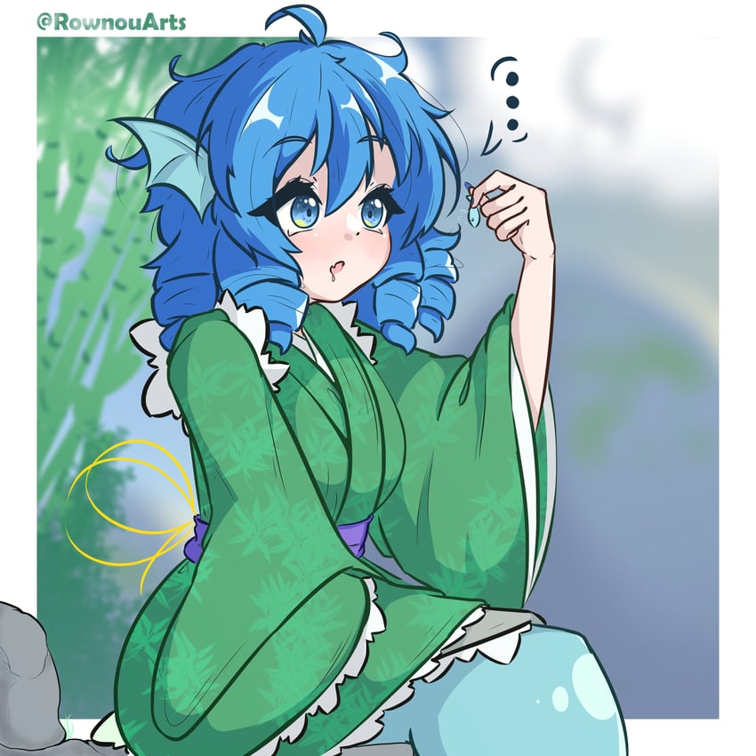 wakasagihime (touhou) drawn by rownou