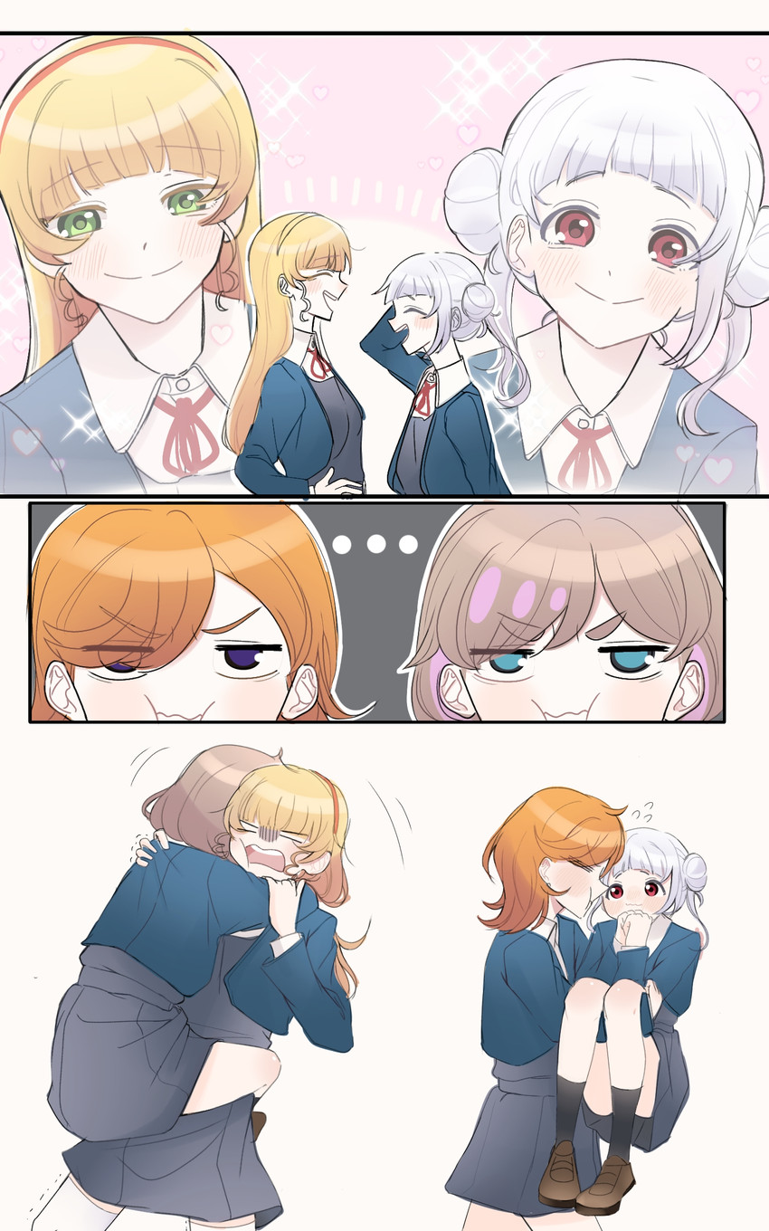 shibuya kanon, heanna sumire, tang keke, and arashi chisato (love live! and 1 more) drawn by pai_ko