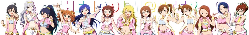 hoshii miki, kisaragi chihaya, amami haruka, kikuchi makoto, shijou takane, and 8 more (idolmaster and 2 more) drawn by kidachi