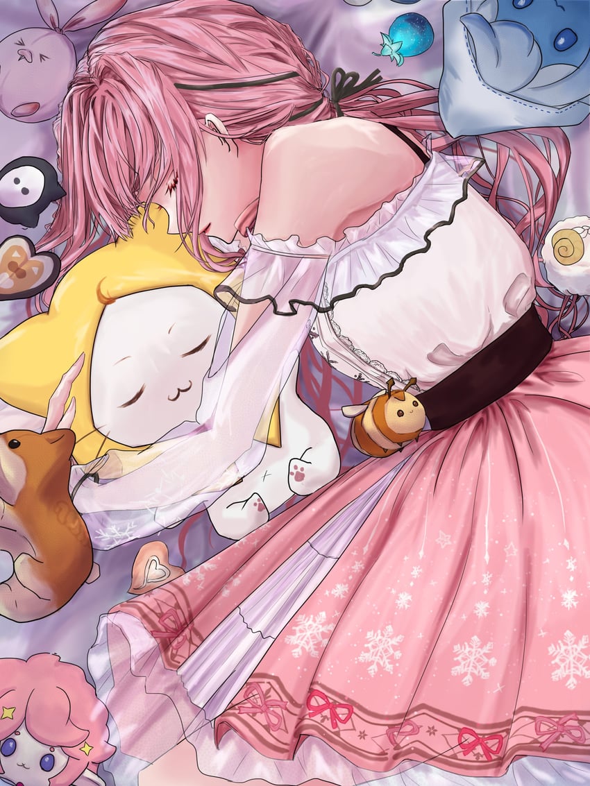 nikki, momo, perfect start, floof, blushbunny, and 2 more (nikki and 1 more) drawn by nona_(qrown9)