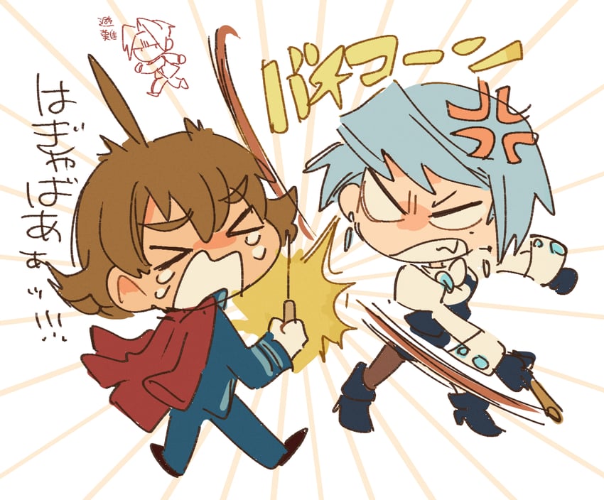 miles edgeworth, franziska von karma, and eustace winner (ace attorney and 2 more) drawn by nono_(norabi)