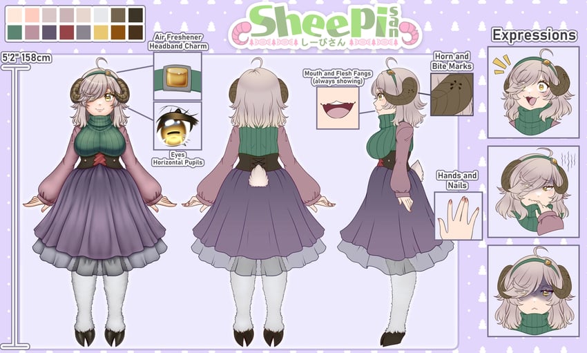 lyla sheepi (indie virtual youtuber) drawn by kiwis_corner