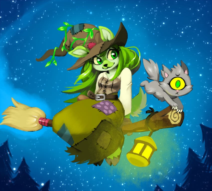 ixi, sophie the swamp witch, and meowclops (neopets) drawn by achyfi