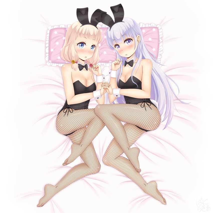suzukaze aoba and sakura nene (new game!) drawn by sainohikari
