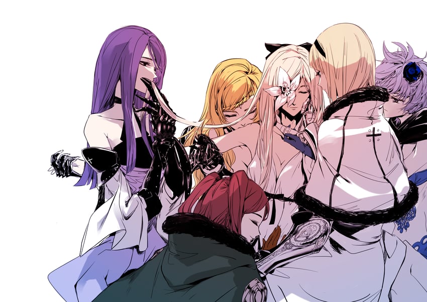 zero, one, four, three, five, and 1 more (drag-on dragoon and 1 more) drawn by alpha.e