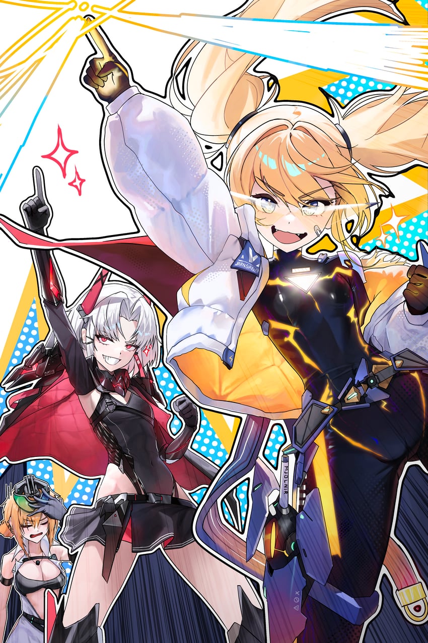 drake, laplace, and maxwell (goddess of victory: nikke) drawn by ninney5