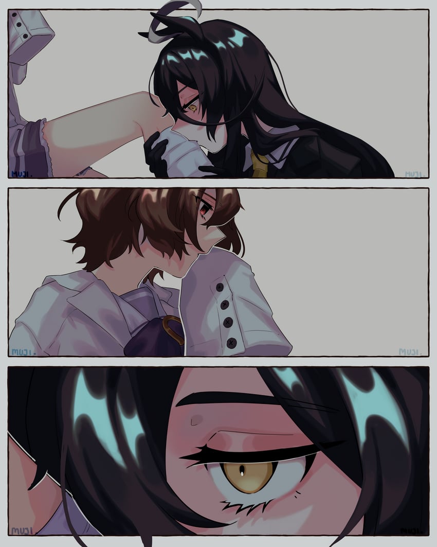 agnes tachyon and manhattan cafe (umamusume) drawn by mujintou_png