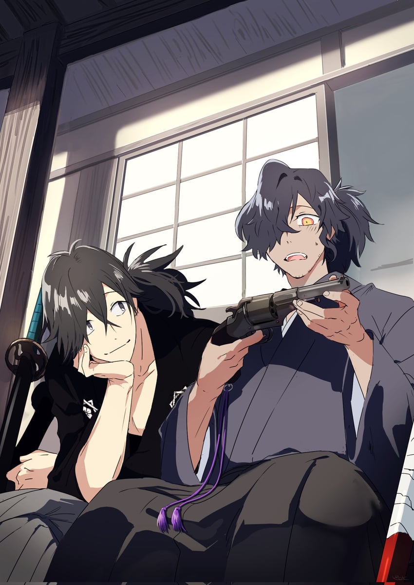 okada izou and sakamoto ryouma (fate and 1 more) drawn by pirohi_(pirohi214)