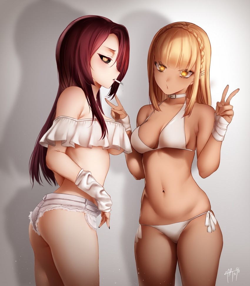teto and keto (shinigami bocchan to kuro maid) drawn by zasshu
