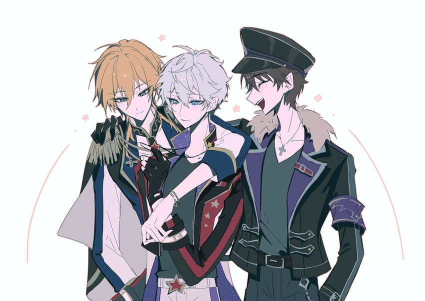 morisawa chiaki, sena izumi, and hakaze kaoru (ensemble stars!) drawn by ppzi567