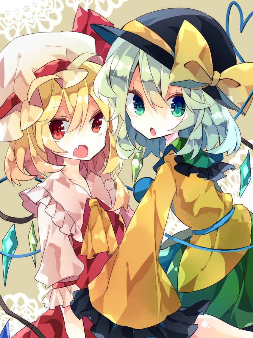 flandre scarlet and komeiji koishi (touhou) drawn by nikorashi-ka
