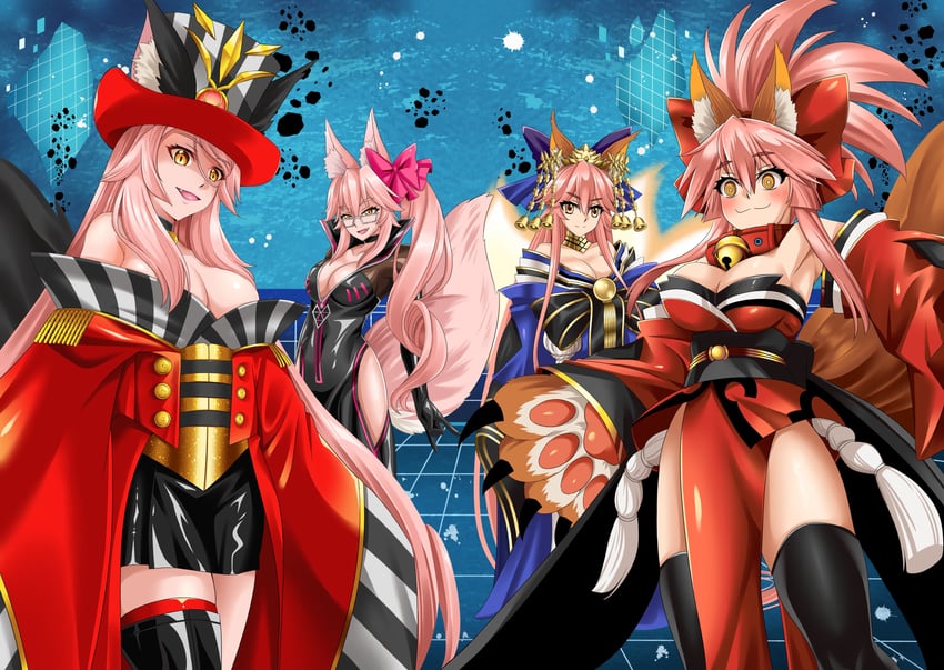 tamamo, tamamo no mae, tamamo cat, and koyanskaya (fate and 1 more) drawn by meierufu
