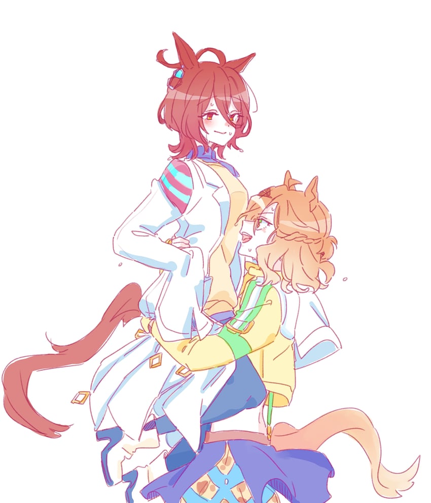 agnes tachyon and jungle pocket (umamusume) drawn by seila_rei