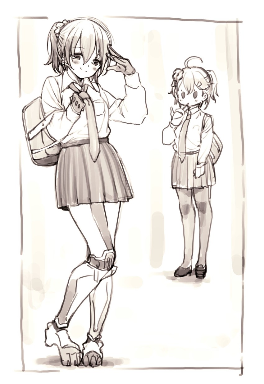 sakura miko and roboco-san (hololive) drawn by nosir_onadat