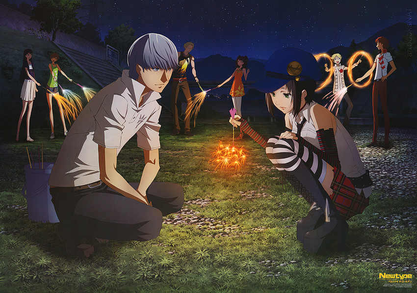narukami yu, satonaka chie, kujikawa rise, amagi yukiko, hanamura yousuke, and 3 more (persona and 2 more)