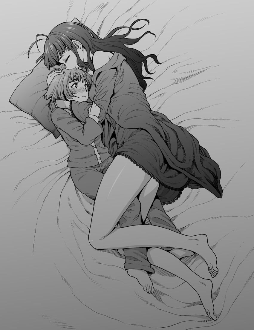 akizuki ritsuko and akizuki ryo (idolmaster and 1 more) drawn by chiaki_rakutarou